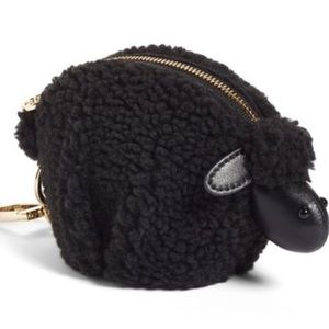 NWOT Tory Burch Sheep Black Coin Purse Keychain